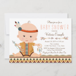 Boho Tribal Baby Shower Einladung