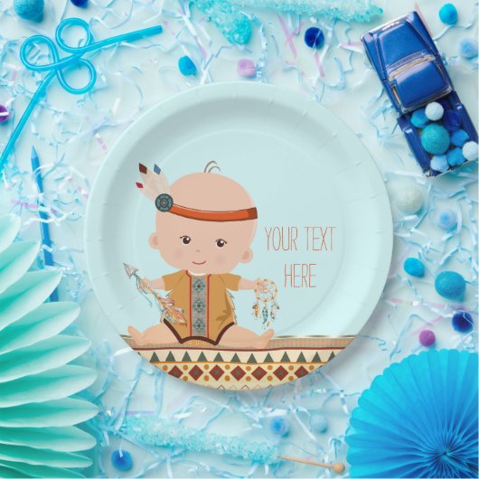 Boho Tribal Baby Shower Pappteller (Party)