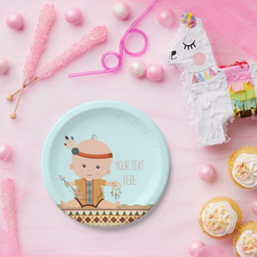 Boho Tribal Baby Shower Pappteller (Party)