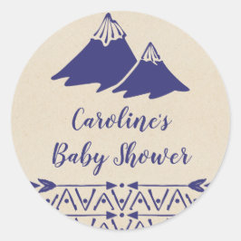 Boho Tribal Baby Shower Runder Aufkleber