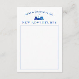 Boho Tribal Blue Adventure Baby Shower Hinweiskarte