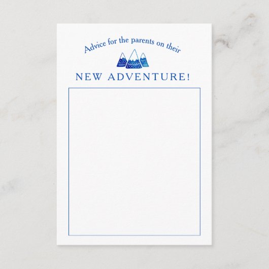 Boho Tribal Blue Adventure Baby Shower Hinweiskarte (Vorderseite)