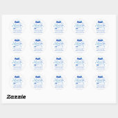 Boho Tribal Blue Adventure Baby Shower Stickers (Blatt)