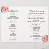 Boho Tribal Bohemisch Feather Wedding Programs (Rückseite)