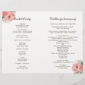 Boho Tribal Bohemisch Feather Wedding Programs (Rückseite)