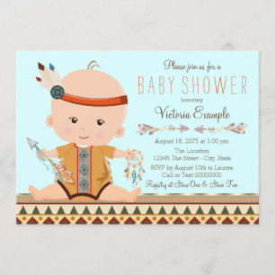 Boho Tribal Boy Baby Shower Einladung