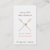 Boho Tribal Dream Catcher Arrows Feathers Blume Visitenkarte (Rückseite)