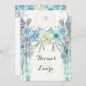 Boho Tribal Dream Catcher Wasserfarbe Türkisch Einladung (Vorne/Hinten)