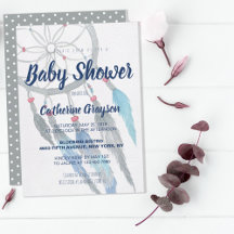 Boho Tribal Dreamcatcher Baby Shower Einladung