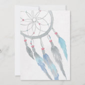 Boho Tribal Dreamcatcher Baby Shower Einladung (Rückseite)