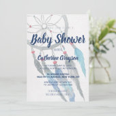 Boho Tribal Dreamcatcher Baby Shower Einladung (Stehend Vorderseite)