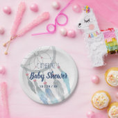 Boho Tribal Dreamcatcher Baby Shower Pappteller (Party)
