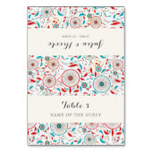 Boho Tribal Dreamcatcher Wedding Place Card Tischnummer (Vorderseite)