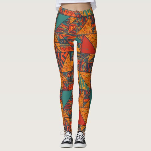 Boho Tribal Ethnic Chic Leggings (Vorderseite)