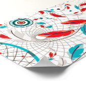 Boho Tribal feather Dreamcatcher Brautparty Poster (Ecke)