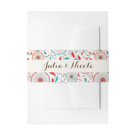 Boho Tribal feather Dreamcatcher Wedding Einladungsbanderole