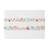 Boho Tribal feather Dreamcatcher Wedding Einladungsbanderole (Rückseitenbeispiel)