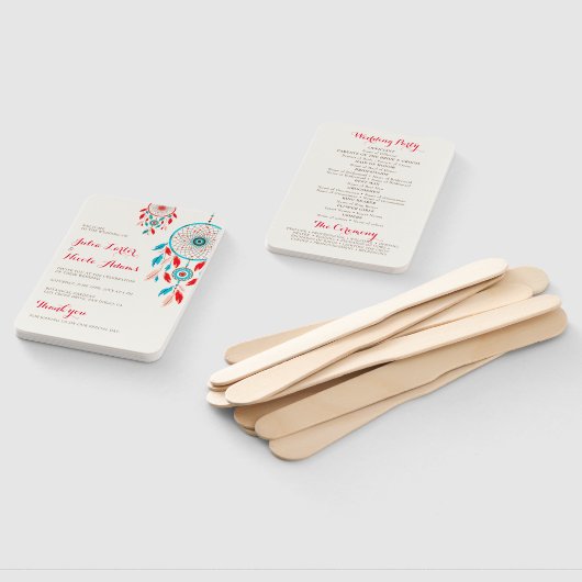 Boho Tribal feather Dreamcatcher Wedding Fächer (Non-assembled)