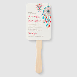 Boho Tribal feather Dreamcatcher Wedding Fächer