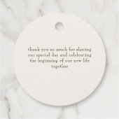 Boho Tribal feather Dreamcatcher Wedding Geschenkanhänger (Rückseite)