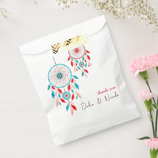 Boho Tribal feather Dreamcatcher Wedding Geschenktütchen (Versiegelt)