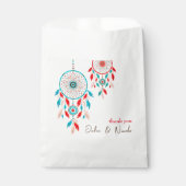 Boho Tribal feather Dreamcatcher Wedding Geschenktütchen (Vorderseite)