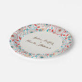 Boho Tribal feather Dreamcatcher Wedding Pappteller (Schrägansicht)