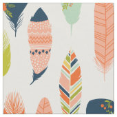 Boho Tribal Feather Fabric Stoff (Nahaufnahme)