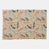 Boho Tribal Feather Pattern Küchentuch (Horizontal)
