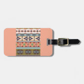 Boho Tribal Geometric Muster Südwestaztec Gepäckanhänger (Vorderseite horizontal)