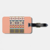 Boho Tribal Geometric Muster Südwestaztec Gepäckanhänger (Rückseite horizontal)