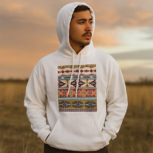 Boho Tribal Geometric Muster Südwestaztec Hoodie