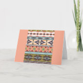 Boho Tribal Geometric Muster Südwestaztec Karte (Vorderseite)