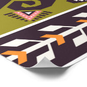 Boho Tribal Geometric Muster Südwestaztec Poster (Ecke)