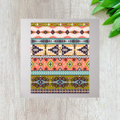 Boho Tribal Geometric Muster Südwestaztec Poster