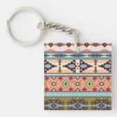 Boho Tribal Geometric Muster Südwestaztec Schlüsselanhänger (Vorderseite)
