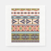 Boho Tribal Geometric Muster Südwestaztec Serviette (Vorderseite)