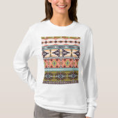Boho Tribal Geometric Muster Südwestaztec T-Shirt (Vorderseite)
