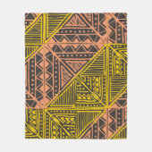 Boho-Tribal-Geometrisches Muster - Mudcloth Azteke Fleecedecke (Vorderseite)