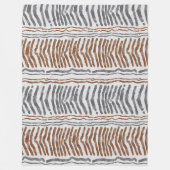 Boho-Tribal-Gestreifte Fleece-Decke Fleecedecke (Vorderseite)