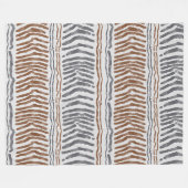 Boho-Tribal-Gestreifte Fleece-Decke Fleecedecke (Vorderseite (Horizontal))