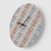 Boho-Tribal-Gestreifte Wanduhr rund (Winkel)