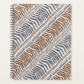 Boho-Tribal-Gestreifter Planer Notizbuch (Vorderseite)