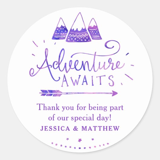 Boho Tribal Girl Adventure Baby Shower Stickers (Vorderseite)