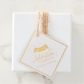 Boho Tribal gold "Adventure Awaits" Baby Shower Geschenkanhänger (Mit Box)