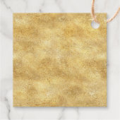 Boho Tribal gold "Adventure Awaits" Baby Shower Geschenkanhänger (Rückseite)