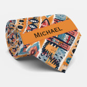 Boho Tribal Inspiriert Design Krawatte (Gerollt)