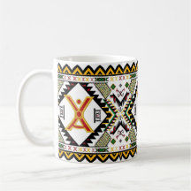Boho-Tribal-Kaffeetasse - Südwestliches geometrisc