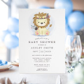 Boho Tribal Lion Boy Baby Shower Einladung