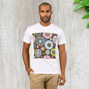 Boho-Tribal-Mandala-Muster mit floralen Kreisen T-Shirt